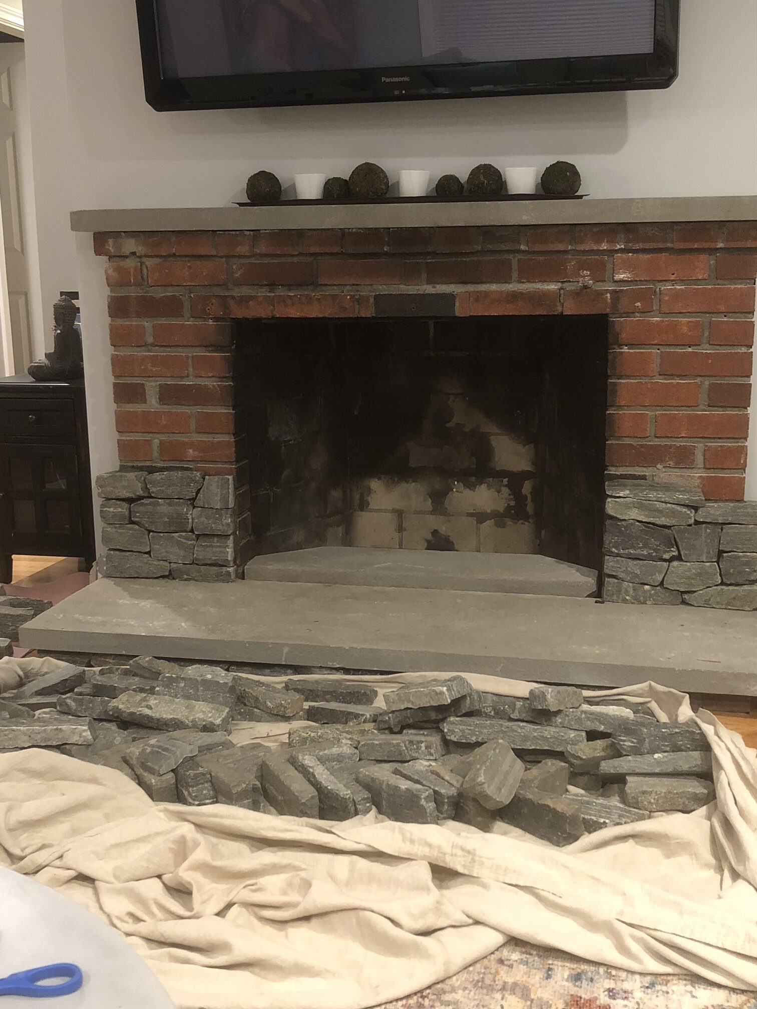 indoor fireplace